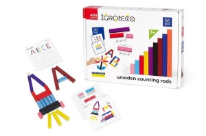 DREWNIANE PATYCZKI DO LICZENIA 56 ELEMENTY, ARTYK