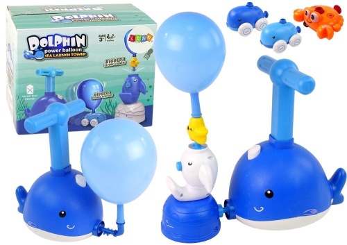 Balonowa wyrzutnia autek delfin, Leantoys