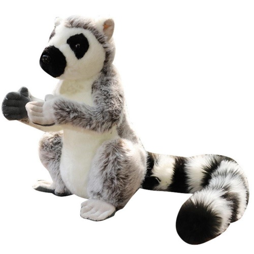 Lemur pluszowy 28cm szary, Leantoys