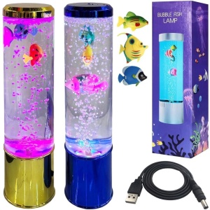 DEKORACJA LAMPA AKWARIUM Z RYBKAMI, TRIFOX