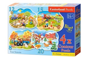 PUZZLE X 4 - CZTERY PORY ROKU CASTOR, CASTORLAND