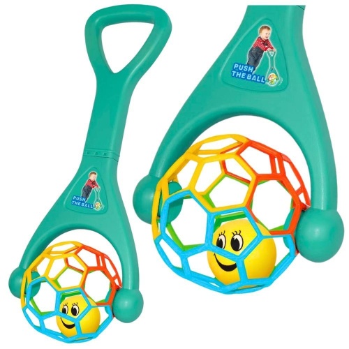 Pchacz z elastyczną piłką grzechotką, Leantoys