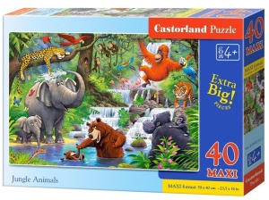 PUZZLE 40 MAXI - JUNGLE ANIMALS CASTOR, CASTORLAND