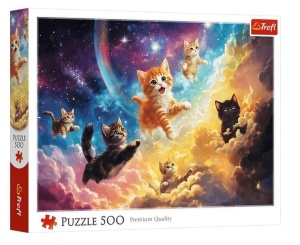 PUZZLE 500 KOSMICZNE KOTKI TREFL, TREFL