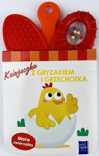 Książeczka z gryzakiem i grzechotką. Zwierzątka