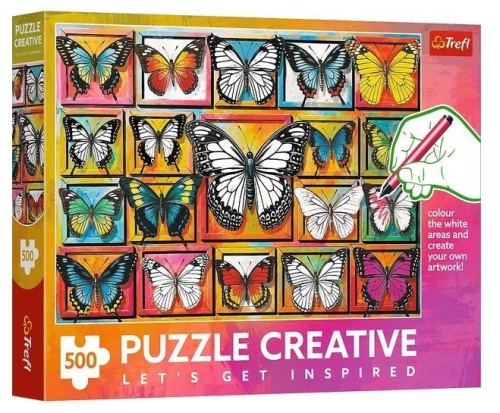 Puzzle 500 Kolekcja motyli, Trefl
