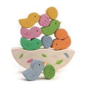 BALANSUJĄCE MAŁE PTASZKI DREWNIANE