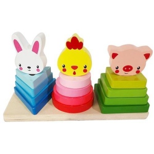 UKŁADANKA DREWNIANA ZWIERZĘTA, SMILY PLAY