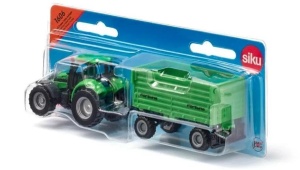 SIKU FARMER - DEUTZ-FAHR Z PRZYCZEPĄ FORTUNA, SIKU