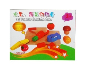 ZESTAW DREWNIANE OWOCE I WARZYWA DO KROJENIA