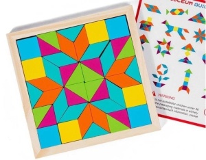 UKŁADANKA DREWNIANA GEOMETRYCZNA, MERKPOL