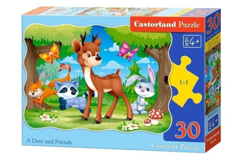 Puzzle 30 Jeleń i przyjaciele CASTOR, Castorland