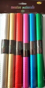 FOLIA ALUMINIOWA TŁOCZONA W GWIAZDKI 25X35CM