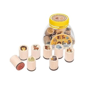 ZESTAW STEMPELKÓW ZWIERZĘTA LEŚNE 8SZT, GOKI