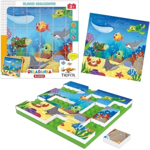 UKŁADANKA KLOCKI ZWIERZĘTA MORSKIE 36EL, TRIFOX