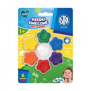 KREDKI ŚWIECOWE W KSZTAŁCIE GWIAZDEK 6KOL ASTRA