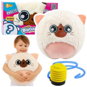 PIŁKA DO SKAKANIA KOTE + POMPKA 50CM, LEANTOYS