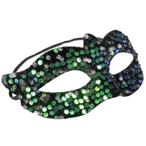 Maska wenecka z cekinami ciemna, Arpex