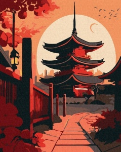 MALOWANIE PO NUMERACH - ORIENTALNY KRAJOBRAZ