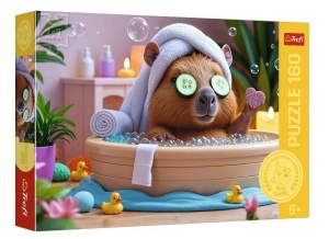 PUZZLE 160 KAPIBARA W SPA RODZINA TREFLIKÓW TREFL