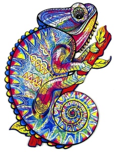 PUZZLE 195 DREWNIANE KAMELEON, RECENT TOYS