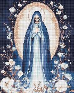 DIAMENTOWA MOZAIKA - NIEPOKALANA DZIEWICA 40X50CM