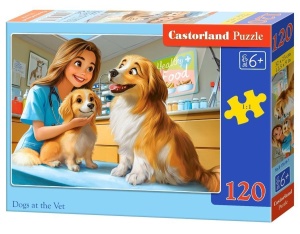 PUZZLE 120 DOGS AT THE VET CASTOR, CASTORLAND