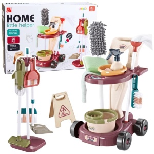 ZESTAW DO SPRZĄTANIA DLA DZIECI WÓZEK MOP WIADRO