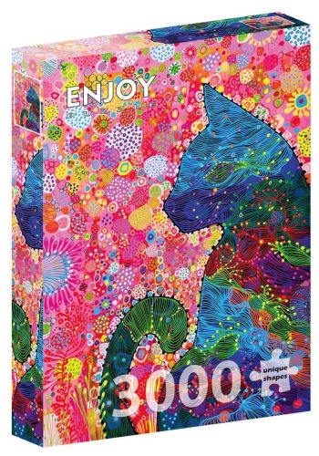 Puzzle 3000 Kolorowy kot, Enjoy
