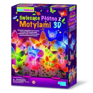 KIDZMAKER ŚWIECĄCE PŁÓTNO Z MOTYLAMI 3D
