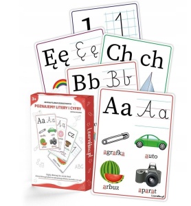 PLANSZE EDU A5 - POZNAJEMY LITERY I CYFRY 49 KART