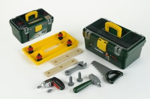 SKRZYNKA Z NARZĘDZIAMI I WKRĘTARKĄ BOSCH, KLEIN