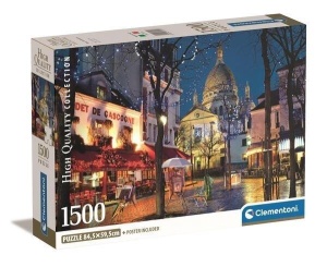 PUZZLE 1500 COMPACT PARIS - MONTMARTRE, CLEMENTONI
