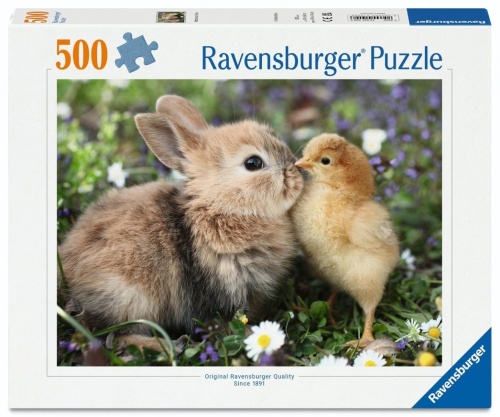 Puzzle 500 Rabbit and chick, Ravensburger