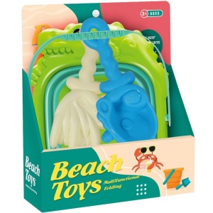 ZESTAW DO PIASKU SKŁADANE WIADERKO DINOZAUR