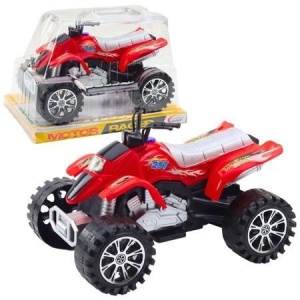 QUAD TERENOWY Z NAPĘDEM CZERWONY, LEANTOYS