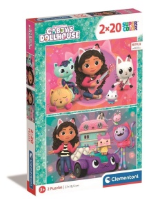 PUZZLE 2X20 SUPER KOLOR GABBY'S DOLLHOUSE