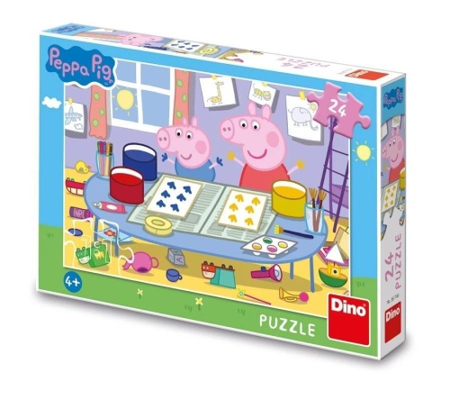 Puzzle Świnka Peppa Artyści 24el, Dino Toys