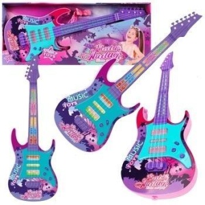 GITARA ELEKTRYCZNA CZTEROSTRUNOWA ZE ŚWIATŁEM