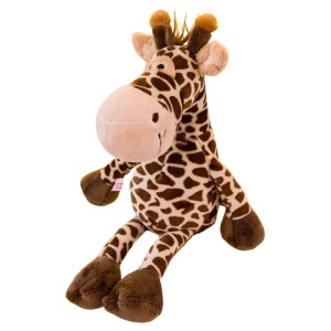 ŻYRAFA PLUSZOWA BRĄZOWA 28CM, LEANTOYS