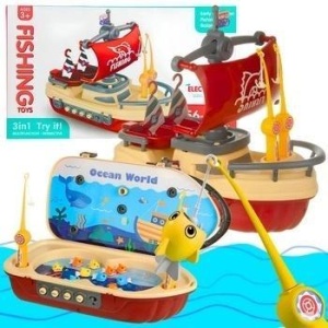 STATEK PIRACKI Z ŁOWIENIEM RYBEK 3W1 DŹWIĘK