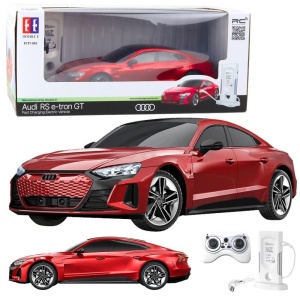 AUDI RS E-TRON GT R/C CZERWONY 1:14, LEANTOYS