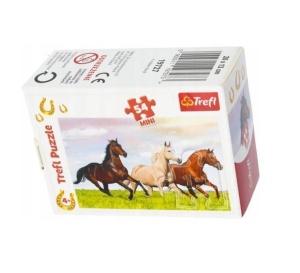 PUZZLE 54 MINI ŚWIAT KONI 4 TREFL, TREFL