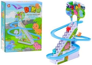 TOR ZJEŻDŻALNIA DLA DINOZAURÓW ŚWIATŁA DŹWIĘKI