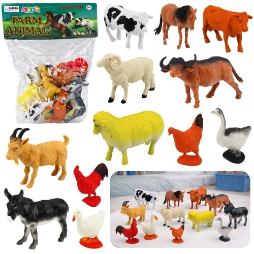 Zestaw figurek farma 12szt., Leantoys