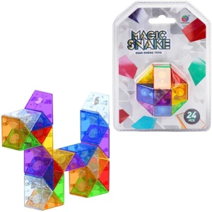 UKŁADANKA LOGICZNA KOLOROWA WĄŻ 24 ELEMENTY