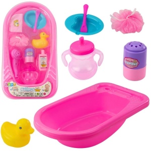 ZESTAW DO KĄPIELI DLA LALEK RÓŻOWY, LEANTOYS