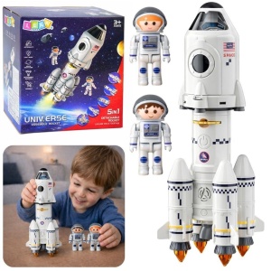 ZABAWKA EDUKACYJNA RAKIETA KOSMICZNA 5W1, LEANTOYS