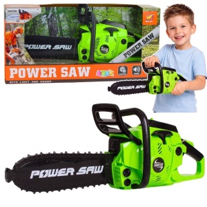 ZABAWKOWA PIŁA ŁAŃCUCHOWA ŚWIATLO DŹWIĘK ZIELONA