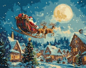 MALOWANIE PO NUMERACH - ŚWIĄTECZNA BAJKA 40X50CM